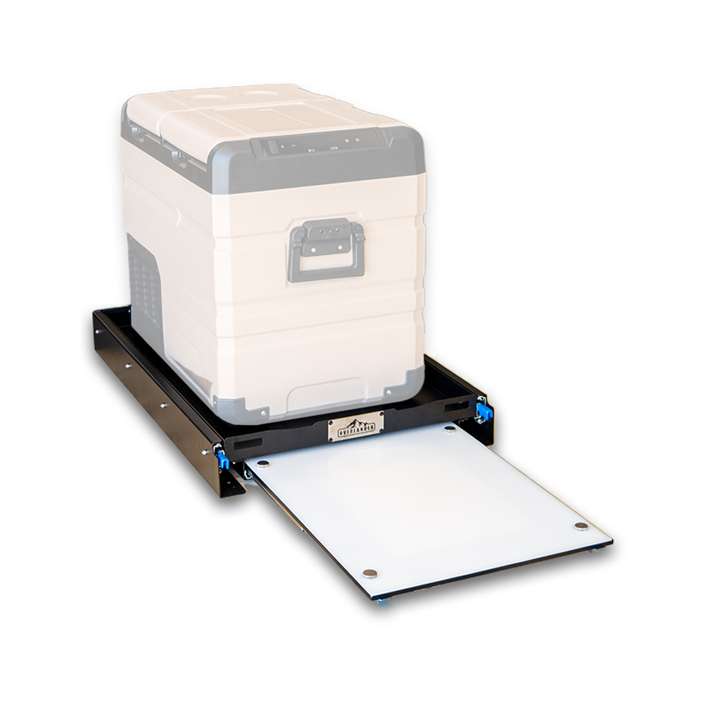 Overlander sliding mount for car fridge
